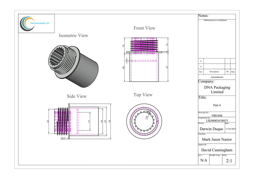 Din61 S60x6 (2 inch) Integrated Tap