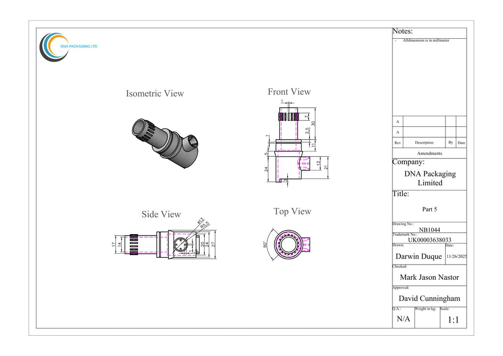 Din61 S60x6 (2 inch) Integrated Tap