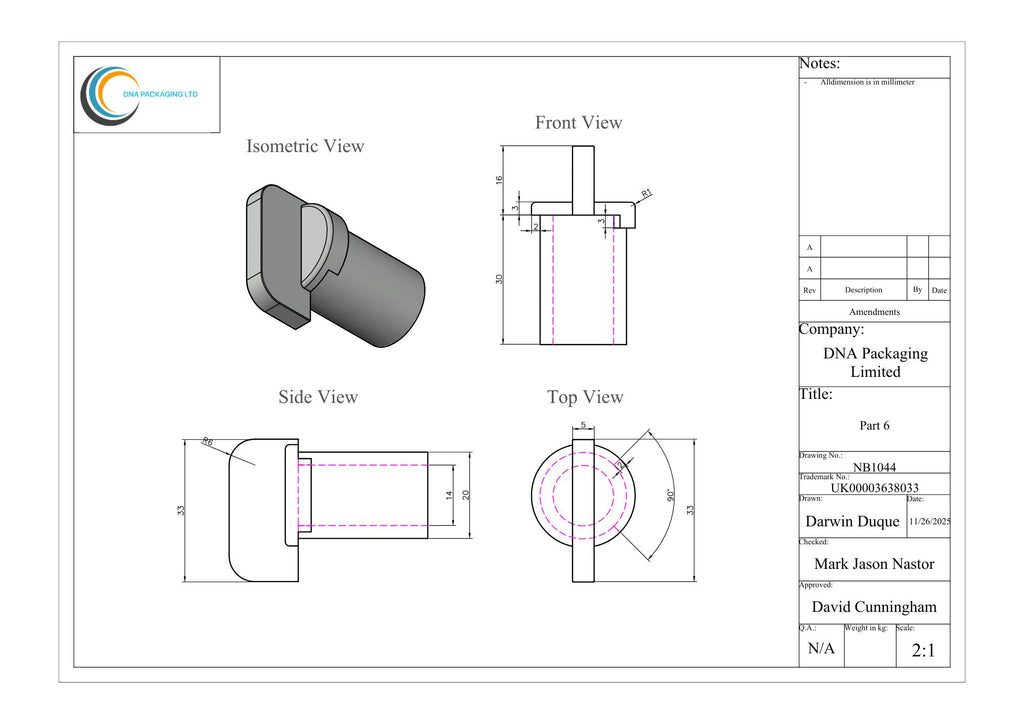 Din61 S60x6 (2 inch) Integrated Tap