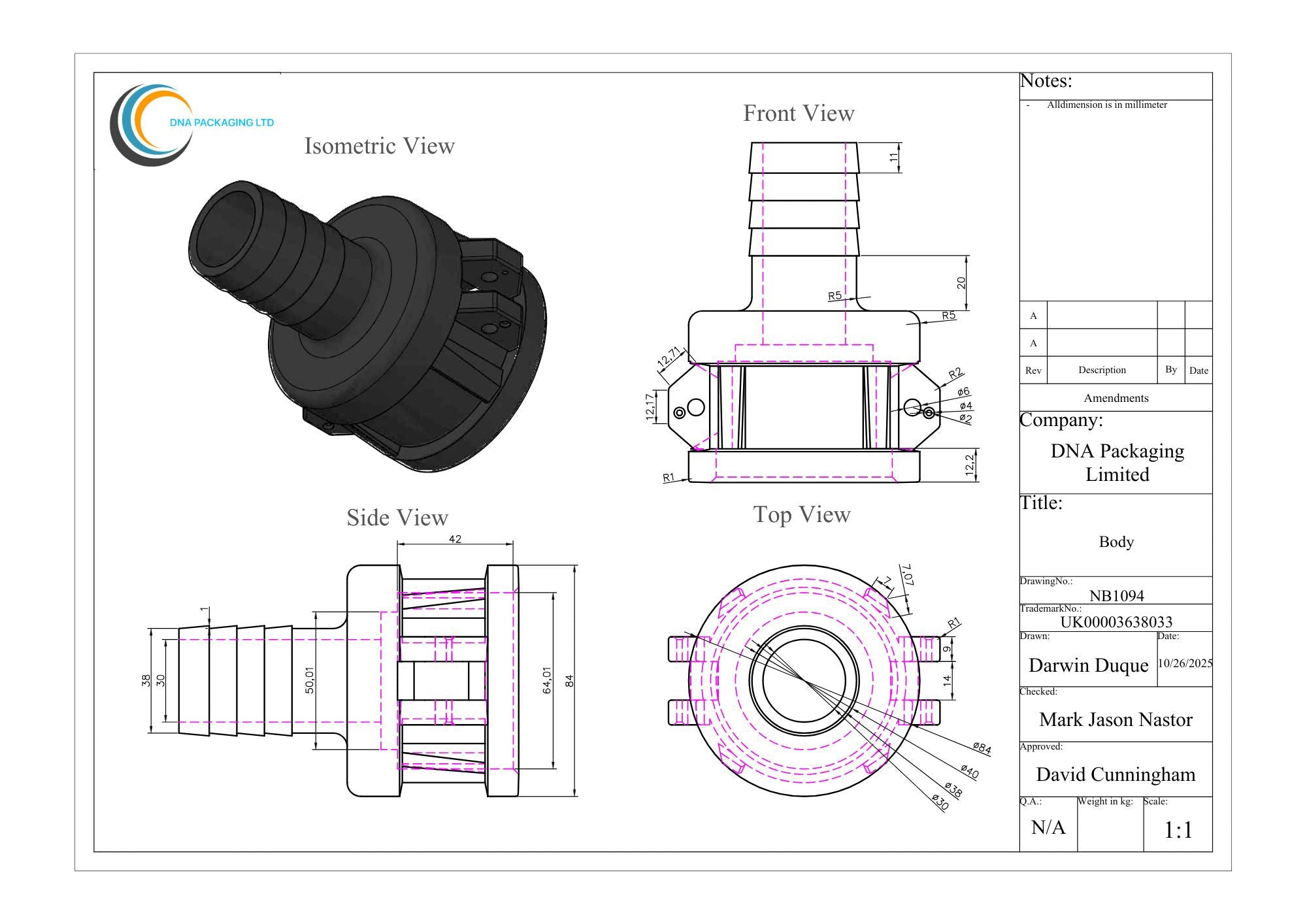 Camlock Coupler (2 inch) to (1.5 inch) Hose Tail