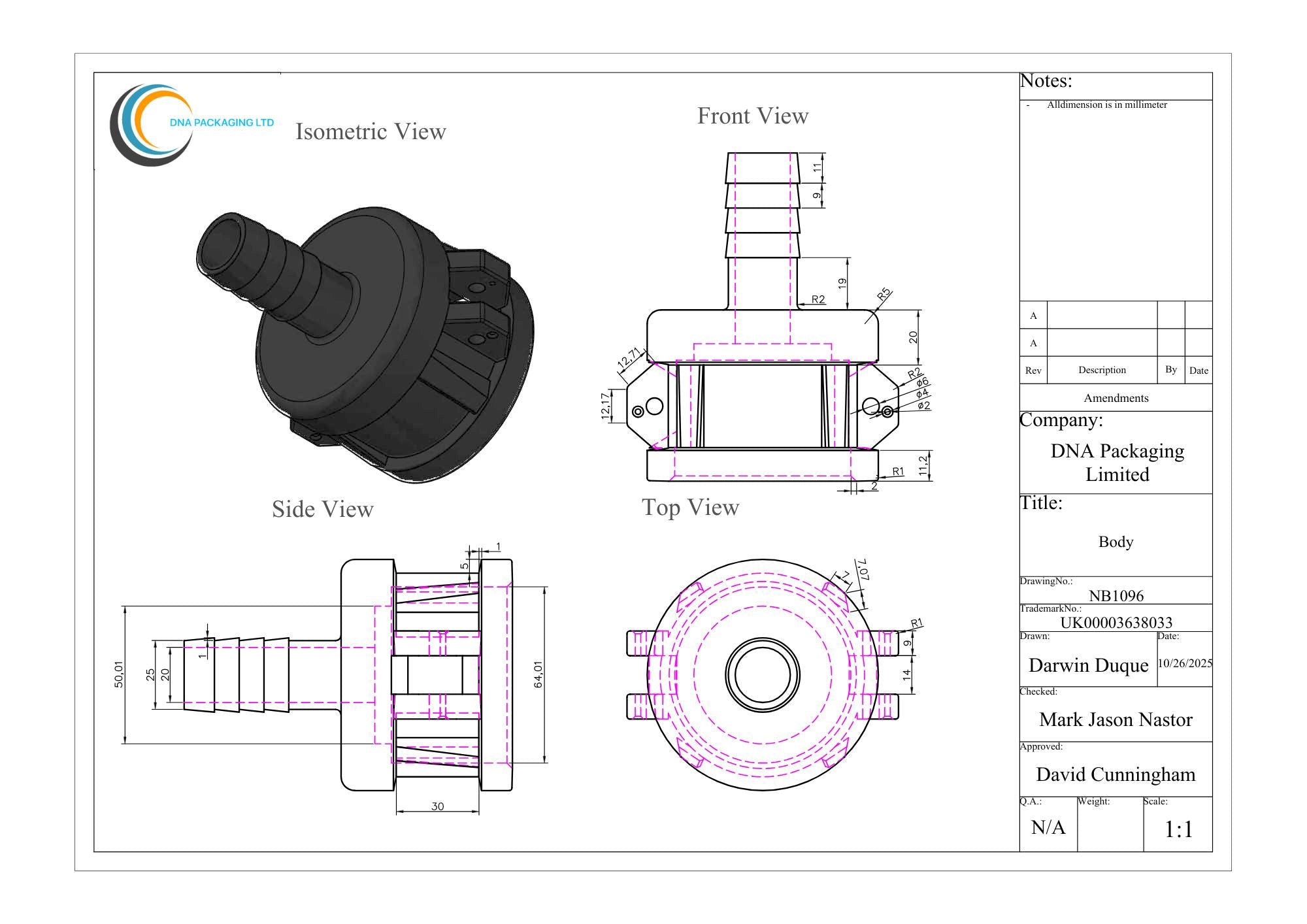 Camlock Coupler (2 inch) to (1 inch) Hose Tail