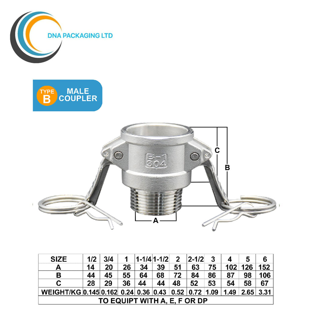 Stainless Steel 316 Type B - 1/2"