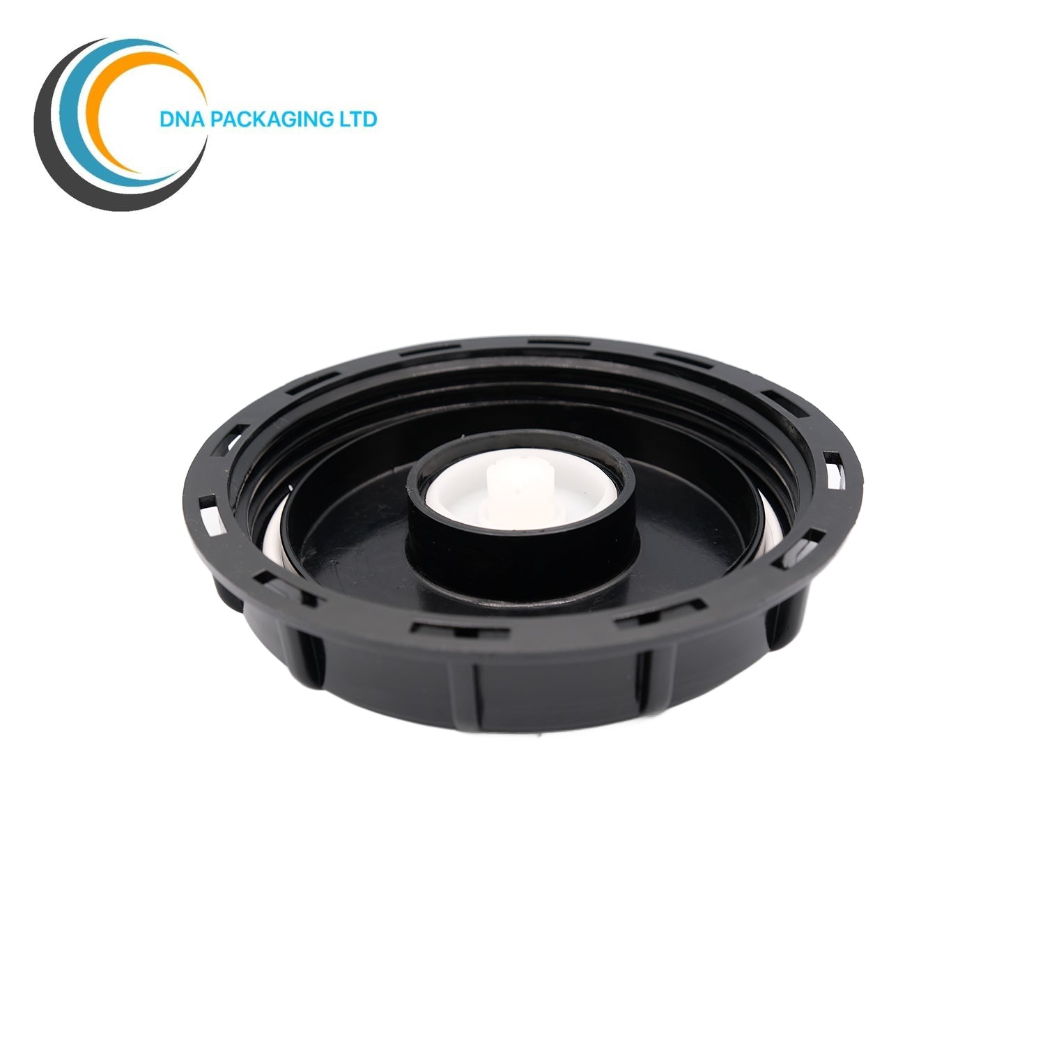 IBC Lid - 150mm Black with 2x (0.5 inch) BSP Male