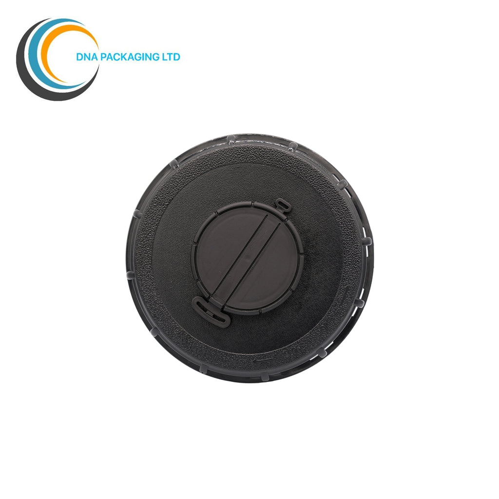IBC Lid - 150mm Black with 2x (0.5 inch) BSP Male