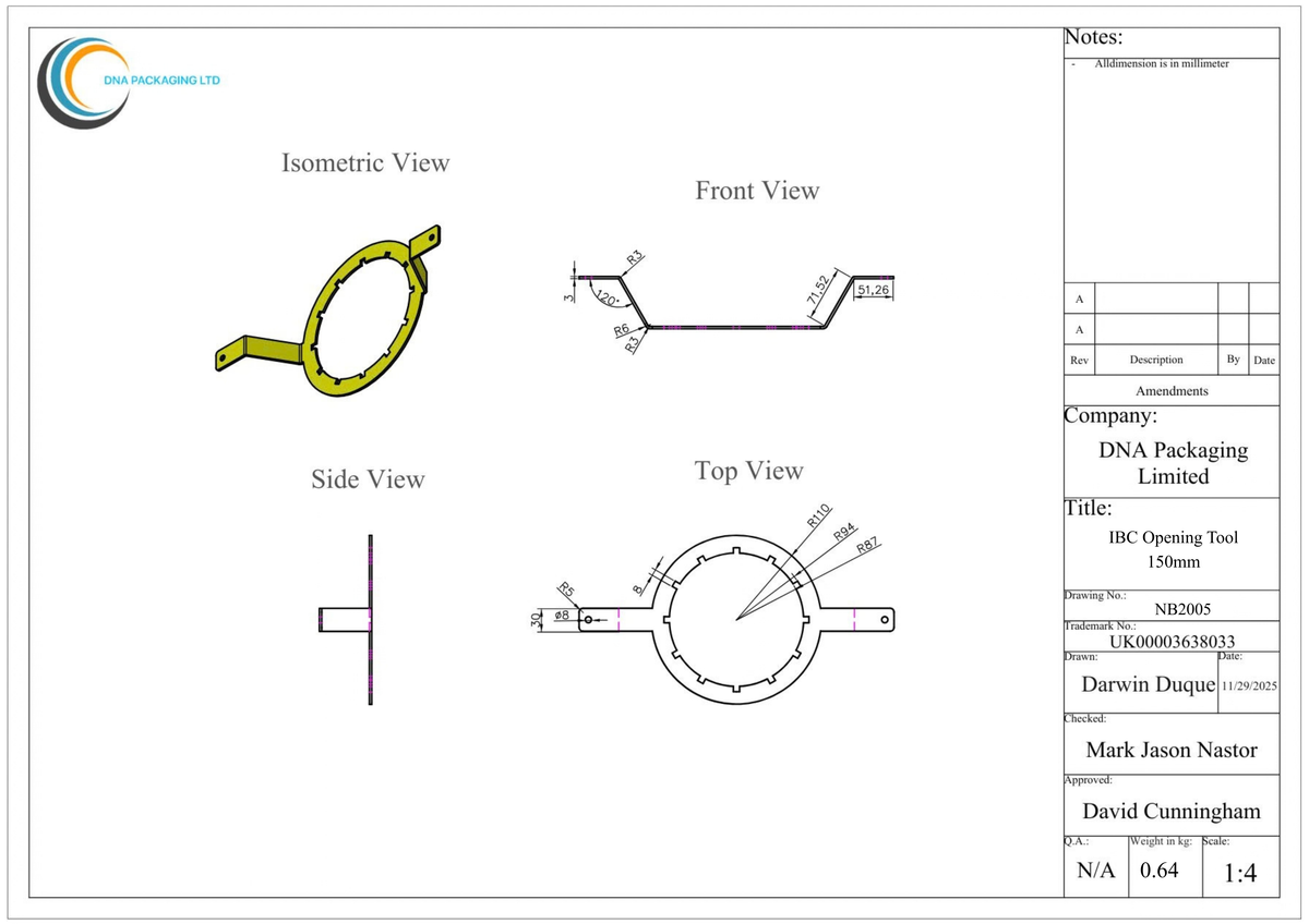 IBC Opening Tool 150mm