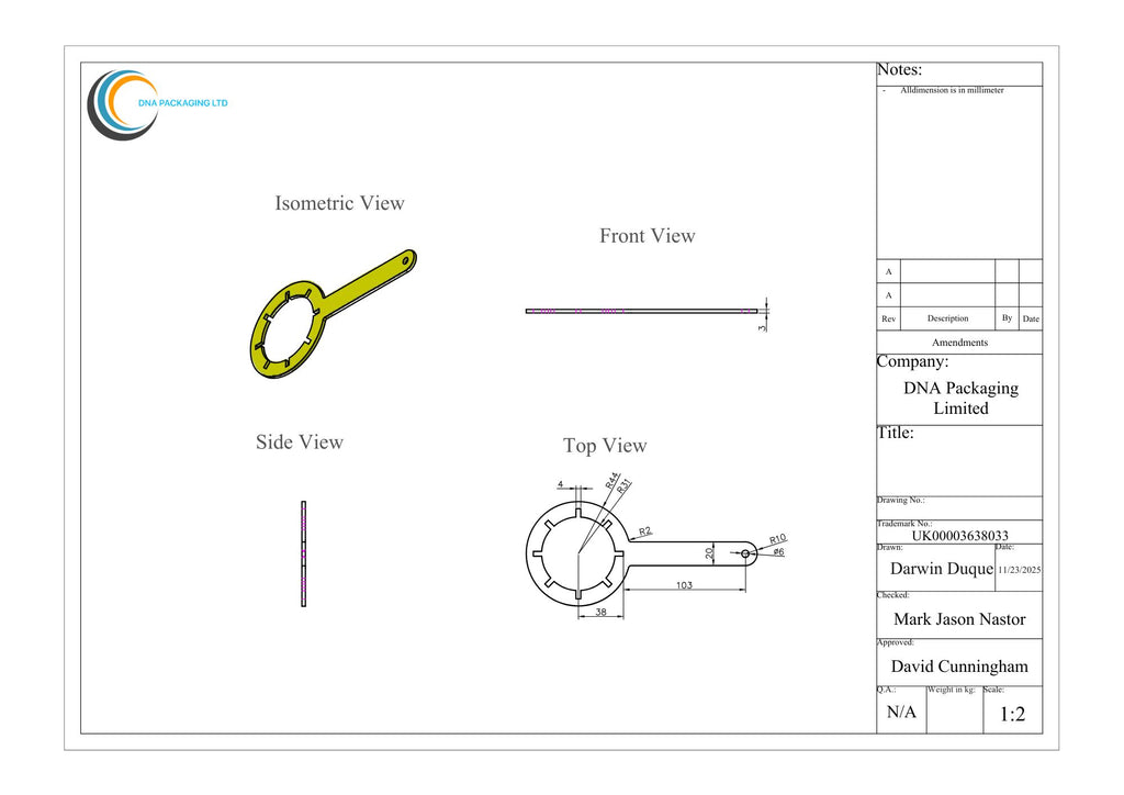 Metal Drum Spanner 51 (din Spanner 1)